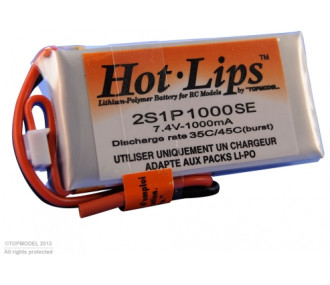 HOT LIPS 7.4V 1000mAh 2S1P XT60 LiPo PACK