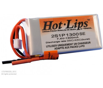 HOT LIPS 7,4V 1300mAh 2S1P XT60 LiPo PACK