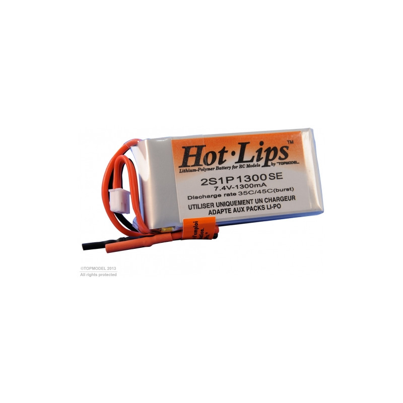 HOT LIPS 7,4V 1300mAh 2S1P XT60 LiPo PACK