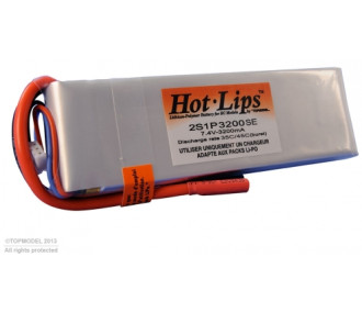 HOT LIPS 7.4V 3200mAh 2S1P XT60 LiPo PACK