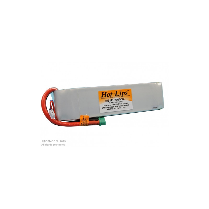 HOT LIPS 7.4V 5000mAh 2S1P MPX LiPo PACK