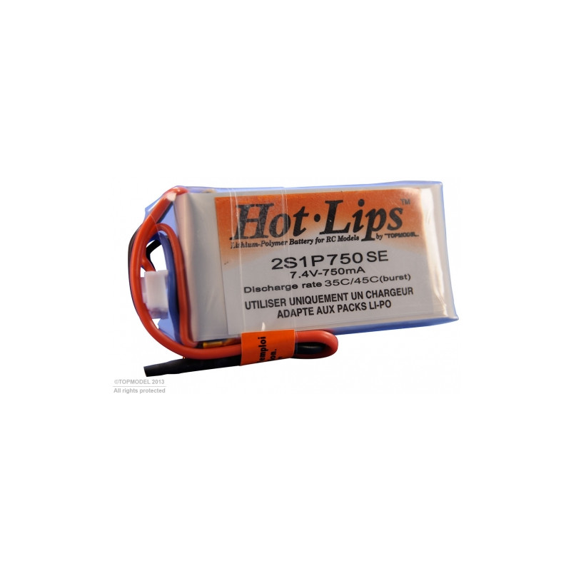 HOT LIPS 7,4V 750mAh 2S1P XT60 LiPo PACK