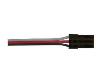 CONNECTEUR SERVO NOIR JR avec 30cm de fil 0,30mm2