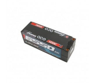 Batterie Gens Ace Hardcase, Lipo HV 4S 15.2V  6550mAh 120C Prise 5mm