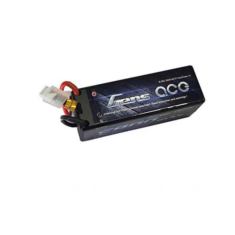 Batería Gens Ace Hardcase, Lipo 4S 14.8V 5800mAh 50C XT90 Plug