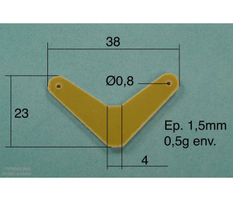 GUIGNOL FIBRE DERIVE 38x23 mm 2pcs