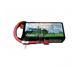 Gens Ace Adventure Battery, Lipo 3S 11.1V 4300mAh 50C Crawler format Deans plug