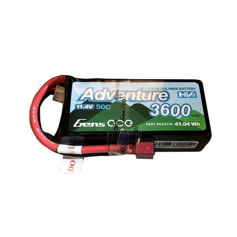 Batería Gens Ace Adventure, Lipo 3S 11.1V 4300mAh 50C Crawler formato Deans plug