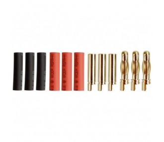 PK 4mm M/F gold plug (3 pairs) - Yuki Model