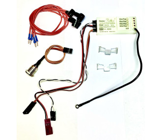 On-board glow plug heater with LED indicator RCEXL 2215-L 1 to 4 cylinders