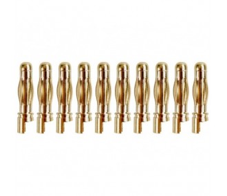 Gold Socket PK 4mm male (10 pcs) - Yuki Model