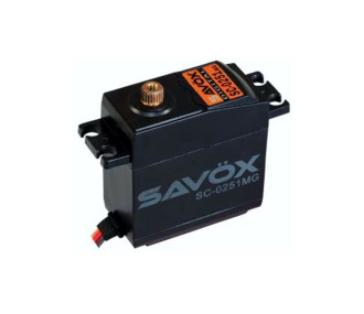 Servo numérique standard Savox SC-0251MG+ (61g, 16kg.cm, 0.18s/60°)