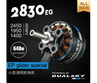 Moteur Dualsky XM2830EG-14 (55g, 1400kV, 480W)