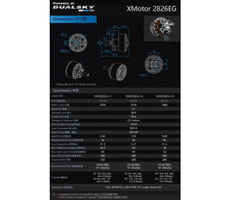 Dualsky XM2826EG-19 motor (41g, 1580kV, 384W)