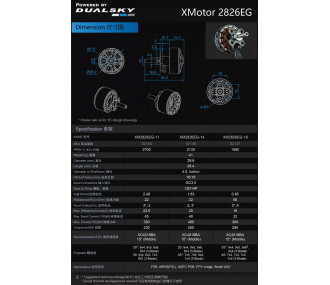 Motor Dualsky XM2826EG-14 (41g, 2130kV, 480W)
