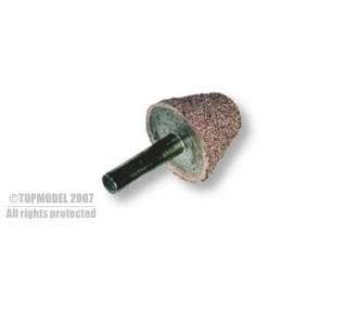 MEULE CONIQUE DIAM 26mm AXE 6mm GROS GRAIN