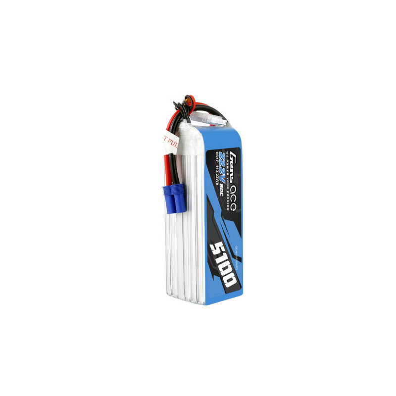 Battery Gens ace lipo 6S 22.2V 5100mAh 80C EC5 socket