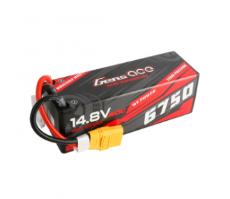 Batterie Gens Ace, Lipo 4S 14.8V  6750mAh 70C hardcase Prise XT90