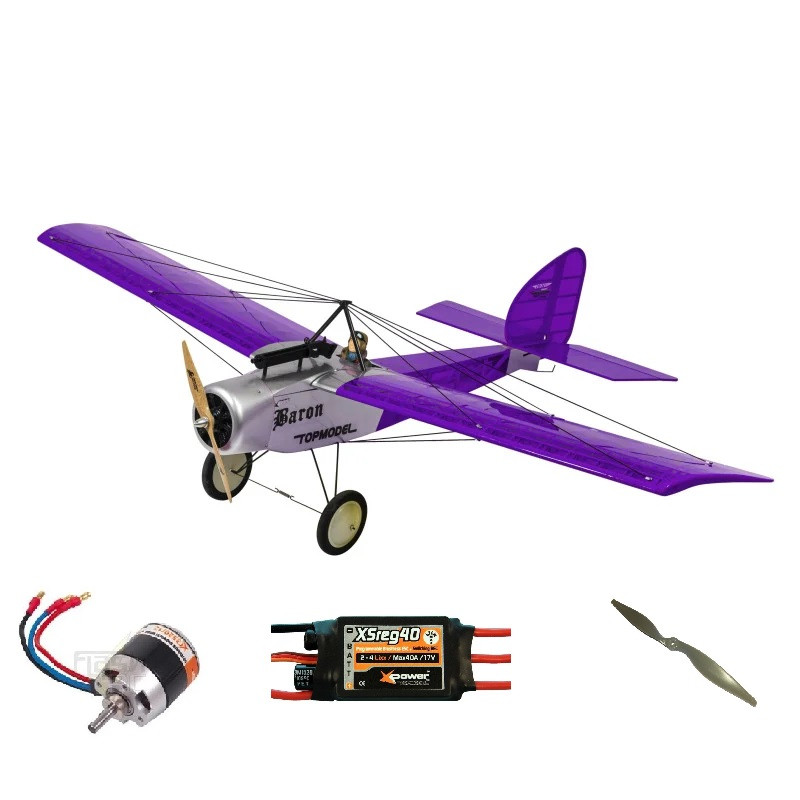 Pack Avión Ecotop Baron Violeta ARF aprox.1.57m con motorización