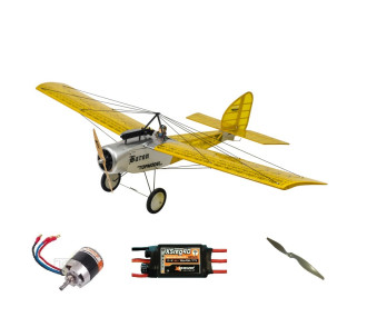 Pacchetto aereo Ecotop Baron Yellow ARF circa 1,57 m con motorizzazione