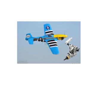 Aircraft VQ model P-51D Obsession approx.1.52m + Saito FA-62B 4-stroke methanol engine