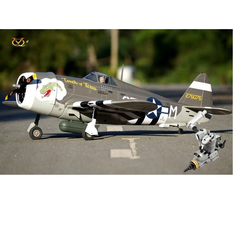 Flugzeugpaket VQ Model P-47 (Touch of Texas) 46/55 EP-GP ARF 1.5m + Saito FA-62B