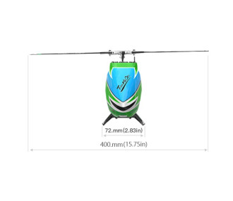 Hélicoptère OMPHobby Vert/Bleu M2 Explore BNF