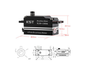 Brushless-Servo KST X20-1806 V8.0