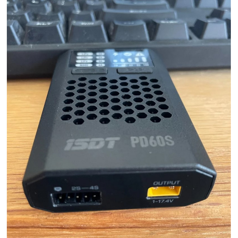 ISDT - PD60 60W 6A LIPO Balance Charger, cargador de batería RC, cargador Lipo portátil para baterías Lipo