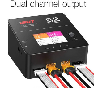 ISDT - D2 Mark 2 Lipo Battery Balance Charger, Dual 200W 12A AC / DC CHANNEL CHARGER
