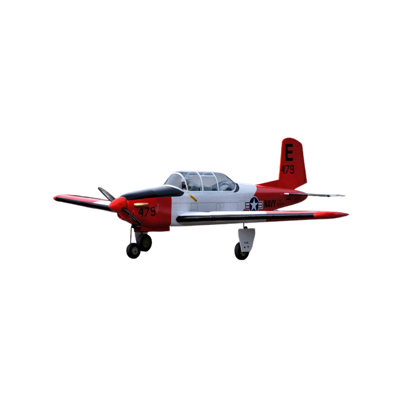 Avión VQ Modelo T-34 Turbo Mentor 46 tamaño EP-GP versión roja y blanca