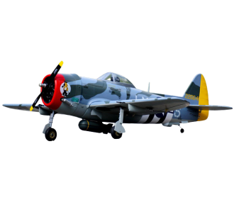 Aereo VQ Modello P-47 D 50 taglia EP-GP Versione mimetica con bombe