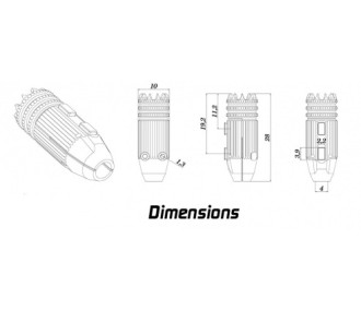 Impugnatura RC intelligente con 2 interruttori