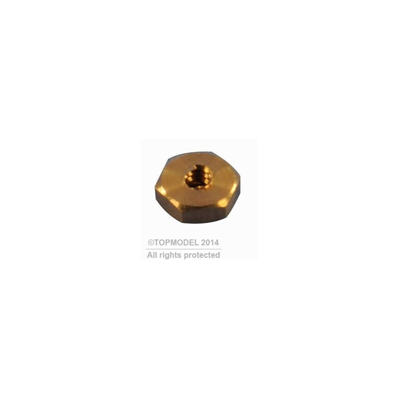 HEXAGON NUT BRASS M1,4 10pcs