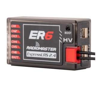 RadioMaster ER6 Ricevitore ExpressLRS a 6 canali PWM da 2,4 GHz