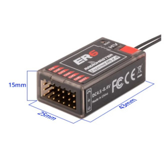 RadioMaster 6-Kanal-Empfänger ER6 2,4 GHz PWM ExpressLRS