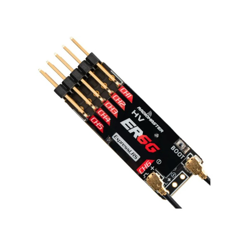 Receptor ExpressLRS PWM de 6 canales y 2,4 GHz RadioMaster ER6G