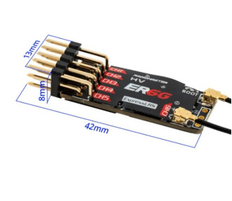 RadioMaster Récepteur 6 canaux ER6G 2,4 GHz PWM ExpressLRS