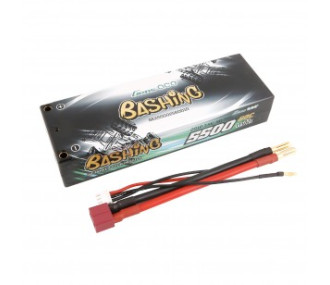 Gens Ace Bashing-series Battery, Lipo 2S 7.4V 5500mAh 50C Hardcase 24# Deans
