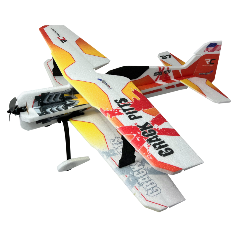 Aereo RC Factory Crack Pitts XL Giallo circa 1,00m