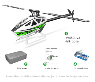 FLY WING - elicottero FW450L V3 - Bianco PNP