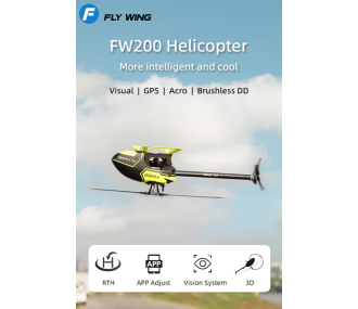 FLY WING Helicoptère FW200 RC GPS/TOF H1 - Jaune RTF