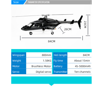 FLY WING - Airwolf RC Helicopter - PNP