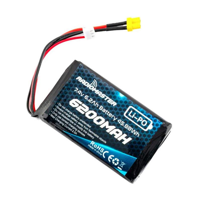 Batterie RadioMaster Lipo 2s 7.4V 6200mah XT30