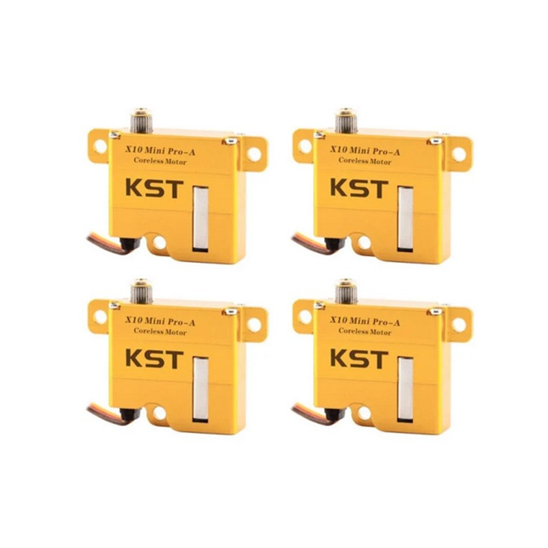Confezione 4 servi - Servo alare KST X10 MINI PRO-A ( 20g, 8kg.cm, 0,08/60°)