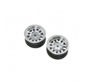 AXIAL AXI43001 1.9 KMC Machete Wheel - Argento satinato (2 pezzi)