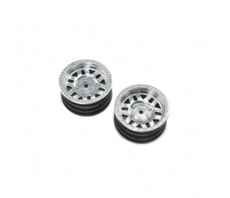AXIAL AXI43001 1.9 KMC Machete Wheel - Satin Silver (2pcs)