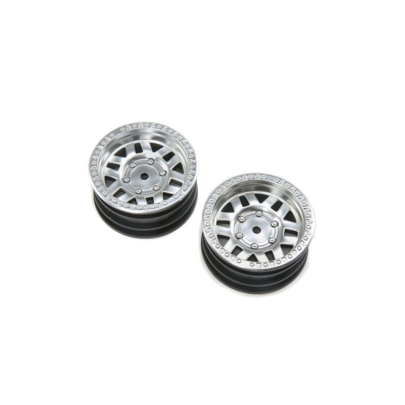 AXIAL AXI43001 1.9 KMC Machete Wheel - Argento satinato (2 pezzi)