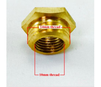 Adaptador de bujía de 14 mm a 10 mm