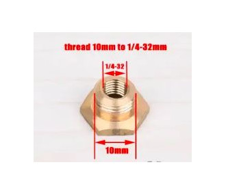 Adaptateur bougie 10mm vers 1/4 32  ( glow)